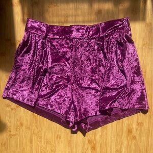 Free People Velvet Burgundy Women's Shorts